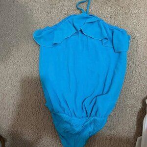 Blue Vici Body Suit Halter